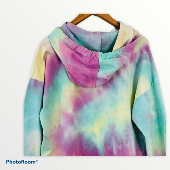 Blank NYC Womens Hoodie Pastel Tie-Dye Sweatshirt Medium - Picture 9 of 11